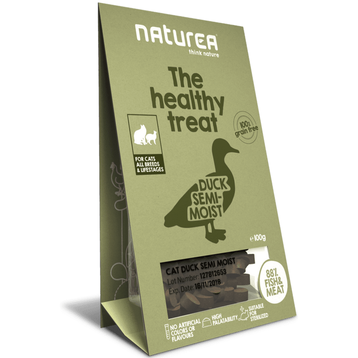 Naturea The Healthy Treat Pato – Snack Semi-húmido para Gato 100 g
