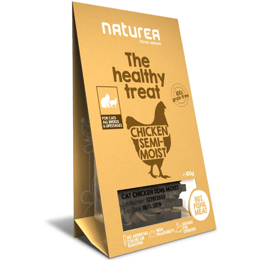 Naturea The Healthy Treat Frango – Snack Semi-húmido para Gato 100 g