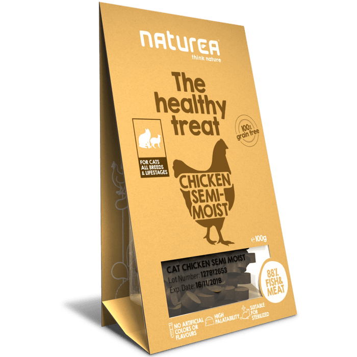 Naturea The Healthy Treat Frango – Snack Semi-húmido para Gato 100 g