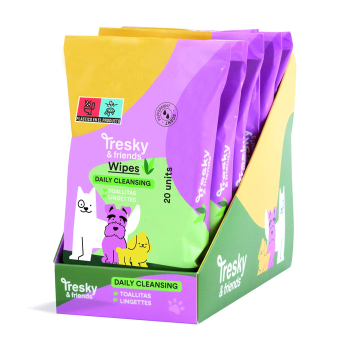 TOALHITAS DE LIMPEZA PARA ANIMAIS TRESKY & FRIENDS 20un
