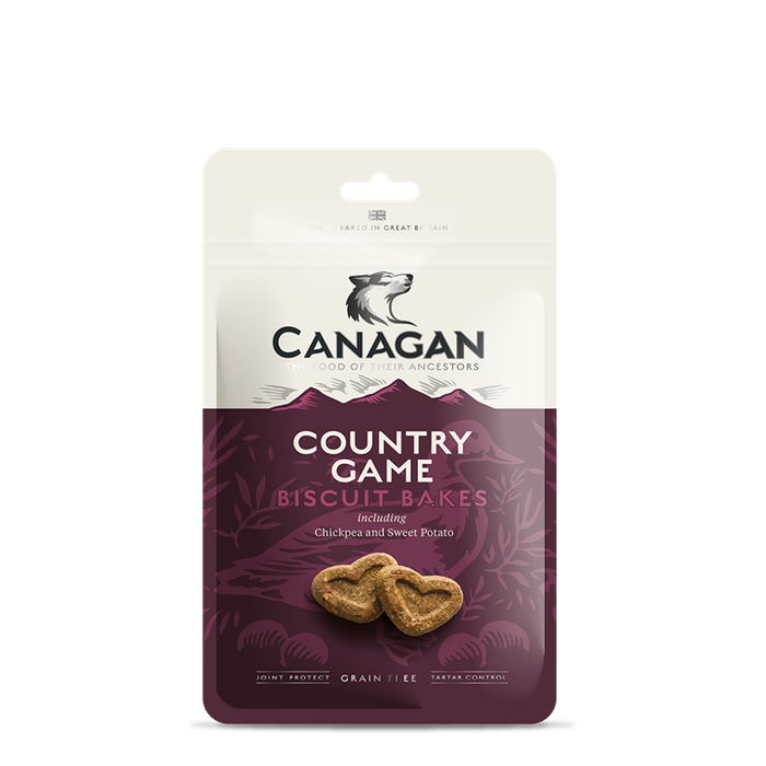 Canagan Biscuit Bakes Country Game – biscoitos para cães 150 g – embalagem