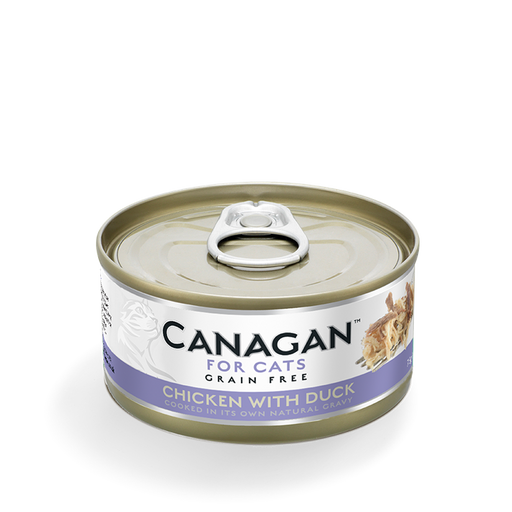 Canagan Chicken with Duck – lata para gatos 75 g – embalagem