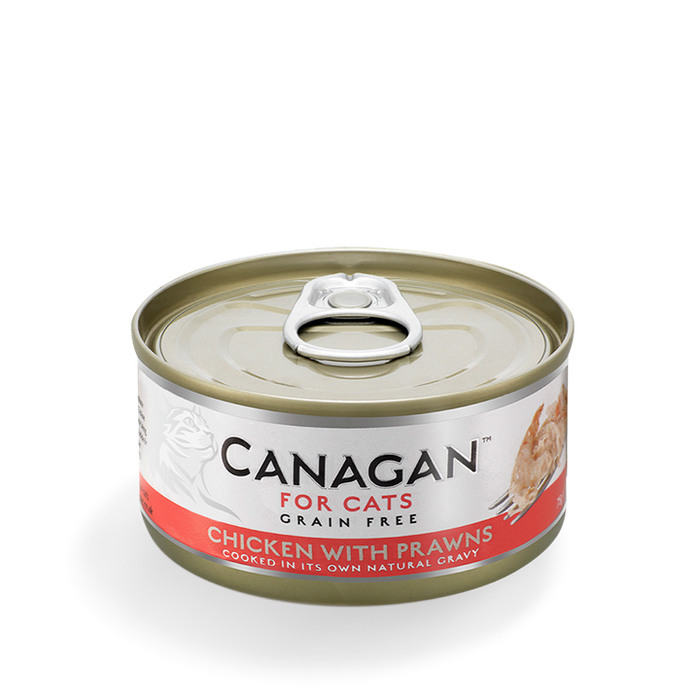 Canagan Chicken with Prawns – lata para gatos 75 g – embalagem