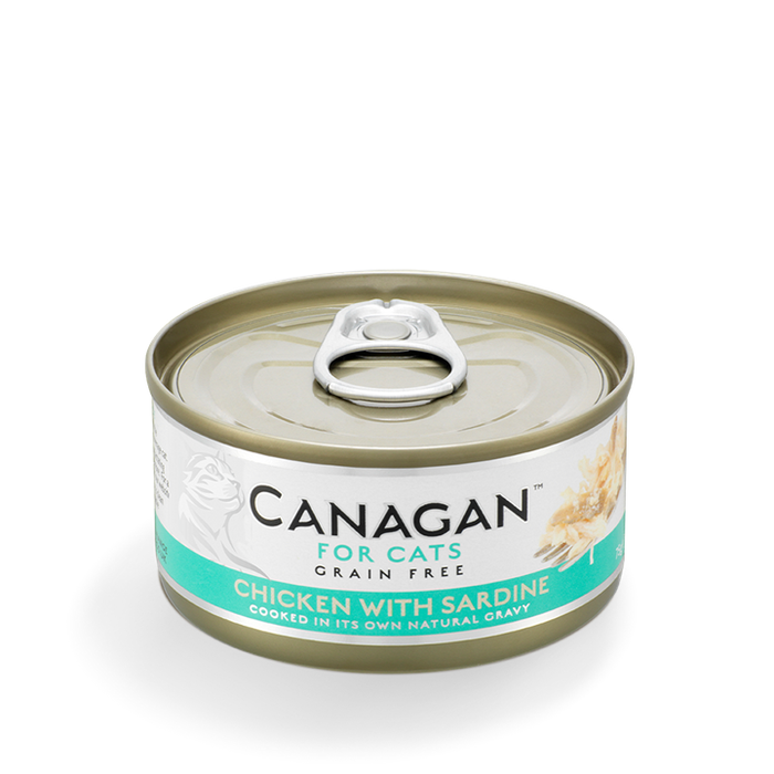 Canagan Chicken with Sardine – lata para gatos 75 g – embalagem