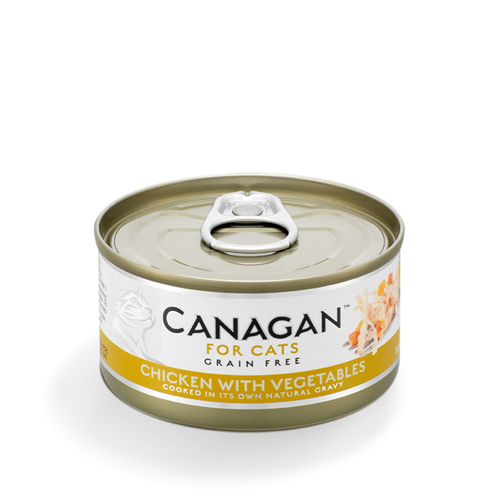 Canagan Chicken with Vegetables – lata para gatos 75 g – embalagem