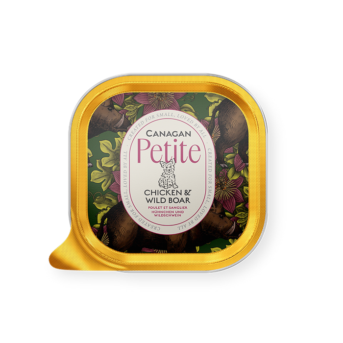 Canagan Petite Chicken & Wild Boar – patê para cães pequenos 100 g – embalagem