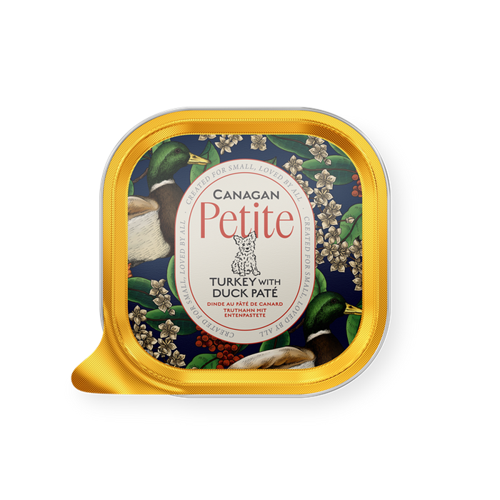 Canagan Petite Turkey & Duck – patê para cães pequenos 100 g – embalagem