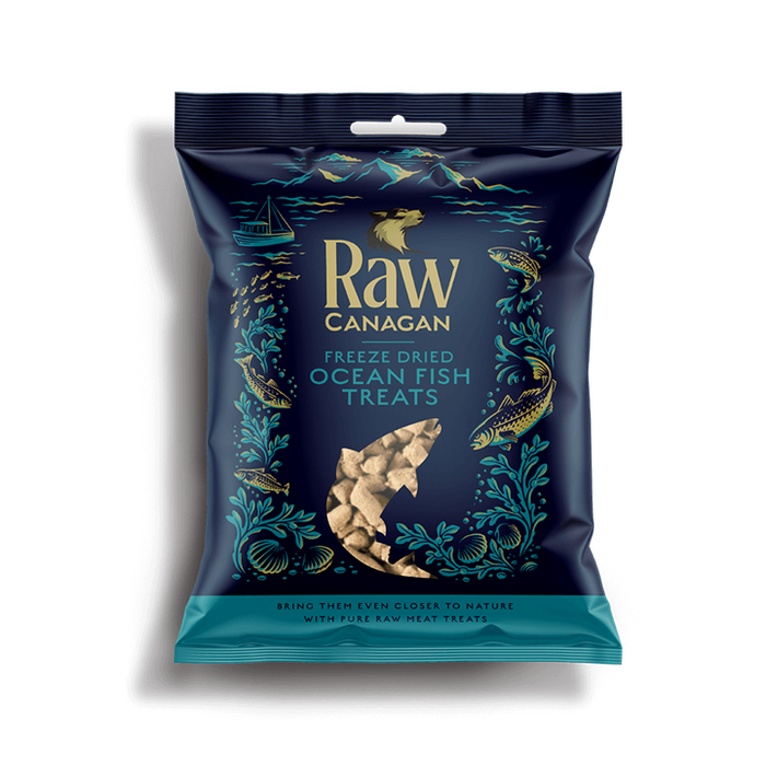 Canagan RAW Fish Treats – snacks liofilizados para cães 20 g – embalagem