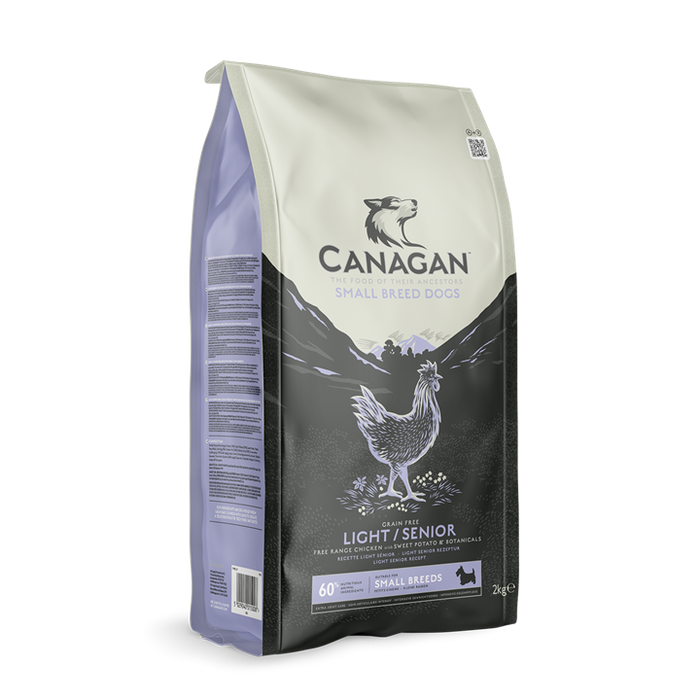 Canagan Small Breed Light / Senior – ração seca para cães de raças pequenas – embalagem