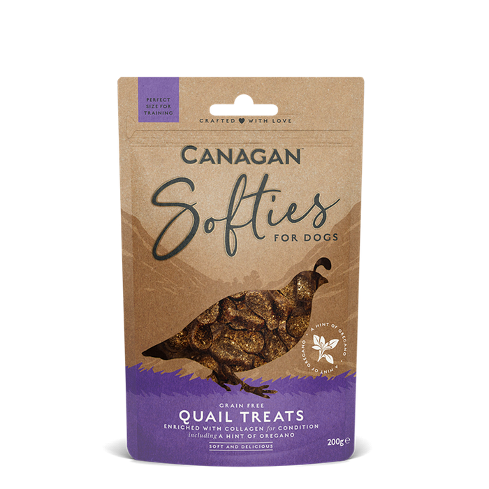 Canagan Softies Quail – snacks macios para cães 200 g – embalagem