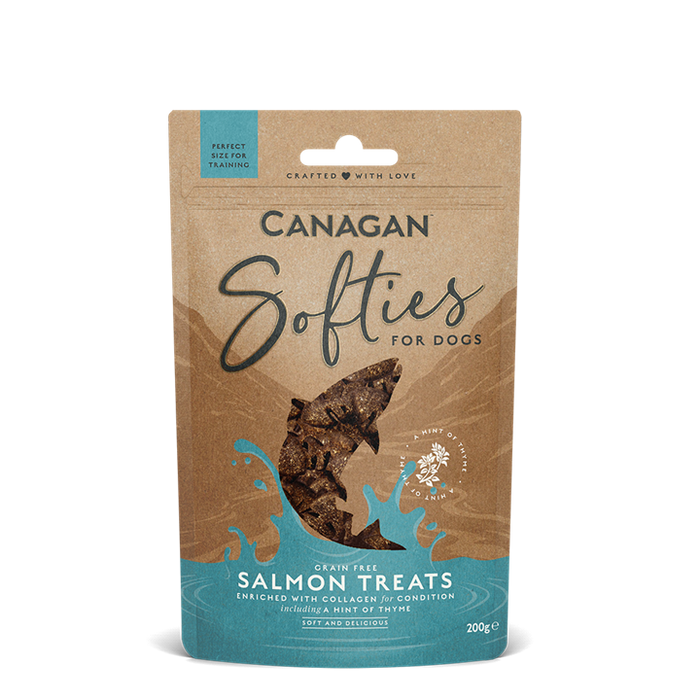 Canagan Softies Salmon – snacks macios para cães 200 g – embalagem