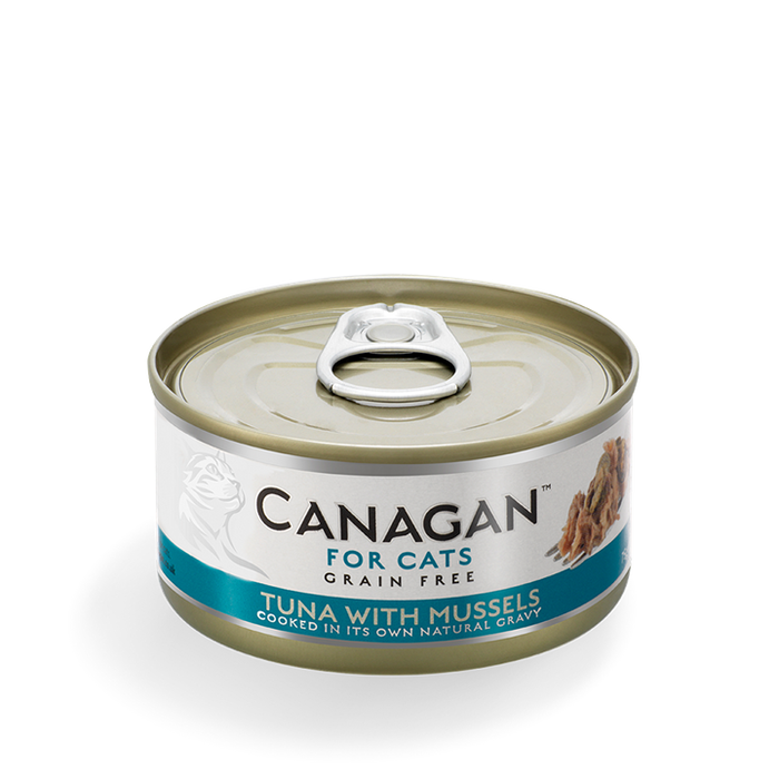 Canagan Tuna with Mussels – lata para gatos 75 g – embalagem