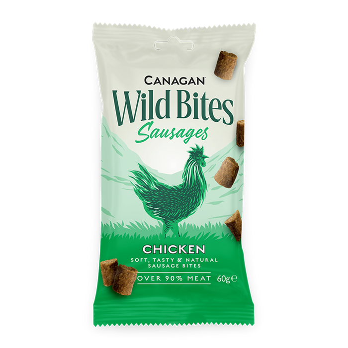 Canagan Wild Bites Chicken – snacks para cães 60 g – embalagem
