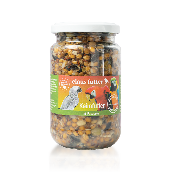 Claus sementes germinadas – para papagaios e catorras, 210 g – embalagem