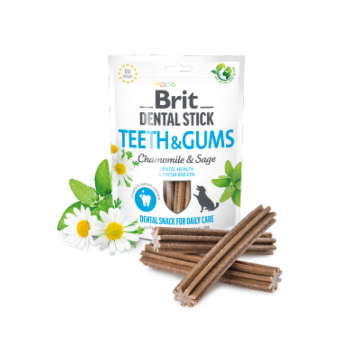 Brit Care Dog Dental Stick Teeth & Gums with Chamomile & Sage 7 sticks
