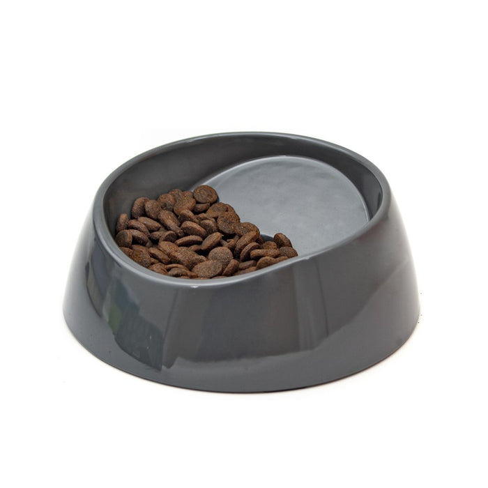 Great&Small Comedouro Inclinado 45° Cinzento para Cães 21,5 cm