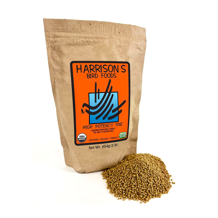 Harrison's High Potency Fine – ração biológica de nutrição máxima para aves – embalagem