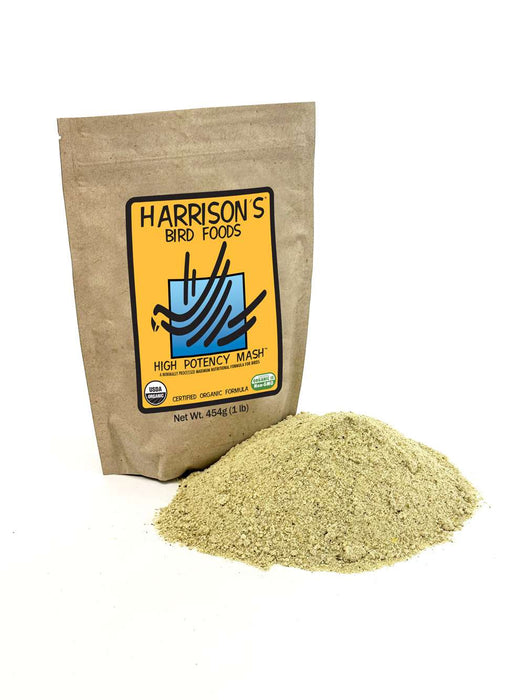 Harrison's High Potency Mash – ração biológica de nutrição máxima para aves – embalagem