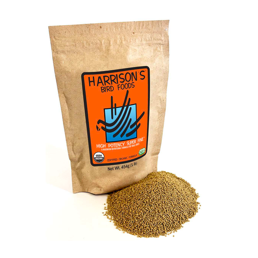 Harrison's High Potency Super Fine – ração biológica de nutrição máxima para aves – embalagem