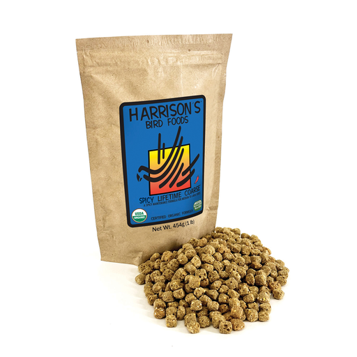 Harrison's Spicy Lifetime Coarse – ração biológica de manutenção picante para aves médias e grandes – embalagem