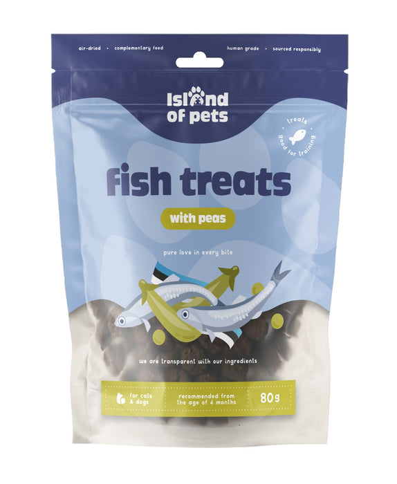 Island of Pets Snacks de Peixe com Ervilhas