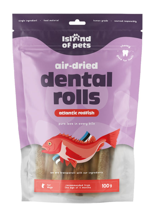 Island of Pets Rolinhos Dentários de Peixe-Vermelho 100g