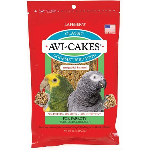 Lafeber Classic Avi-Cakes – alimento completo em bolinhos para papagaios, 340 g – embalagem