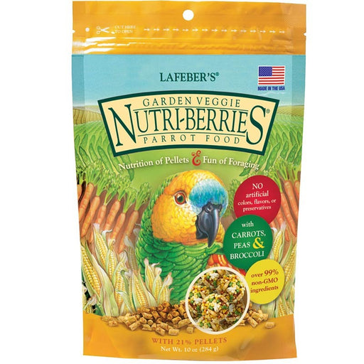 Lafeber Garden Veggie Nutri-Berries – alimento completo em bagas para papagaios, 284 g – embalagem