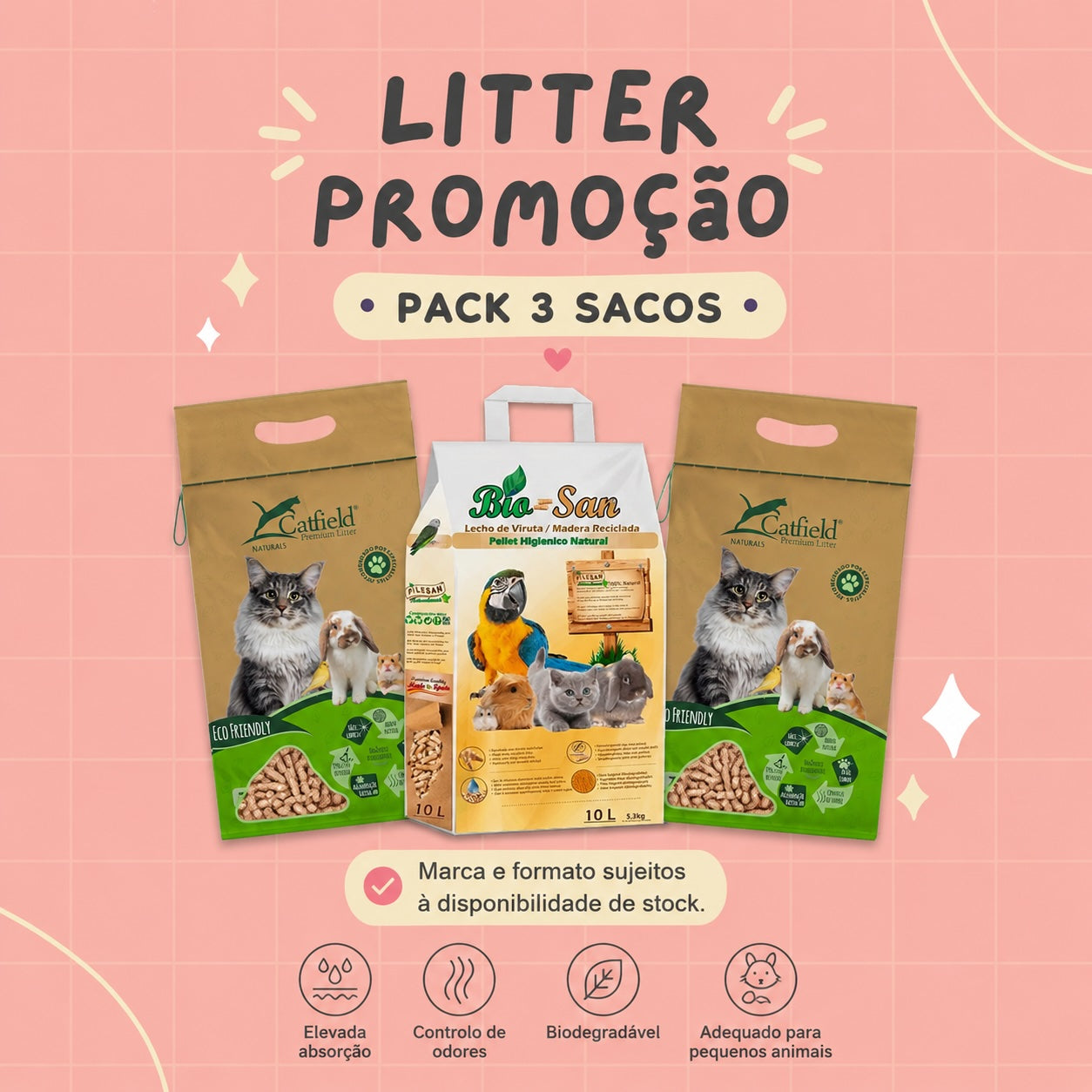 Coelhos - Bedding & litter
