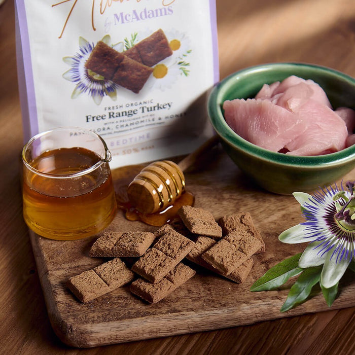McAdams Awards Peru do campo biológico com passiflora e mel – Snacks para cães – embalagem
