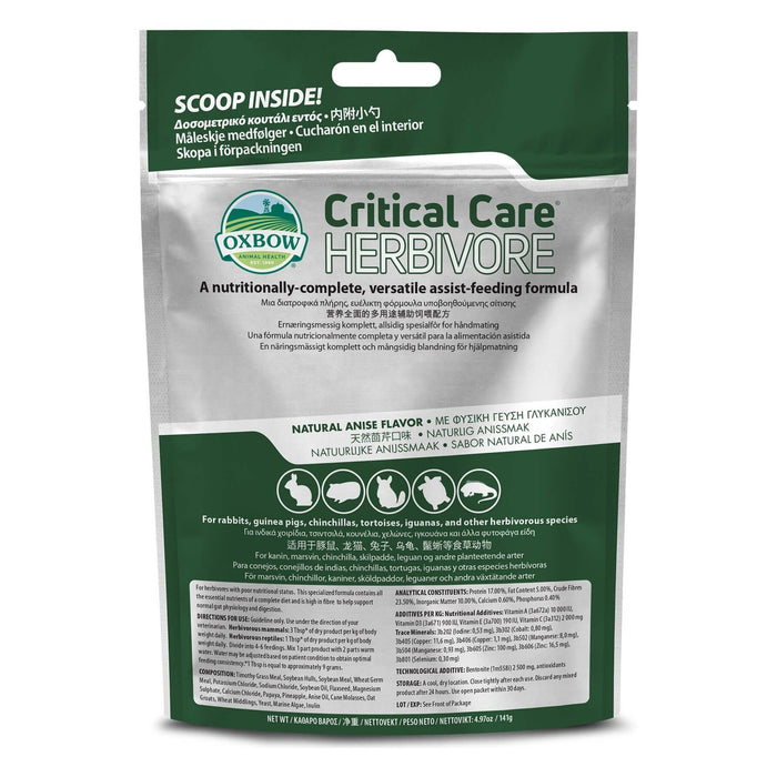 Oxbow Critical Care® Alimento de Recuperação para Herbívoros (Anis) – imagem 2