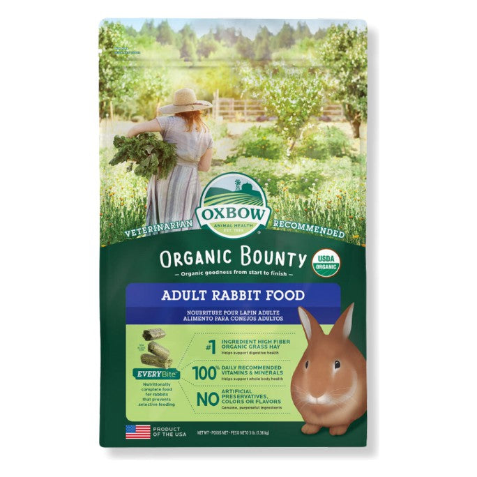 Oxbow Organic Bounty Ração Biológica para Coelho Adulto 1,36 kg