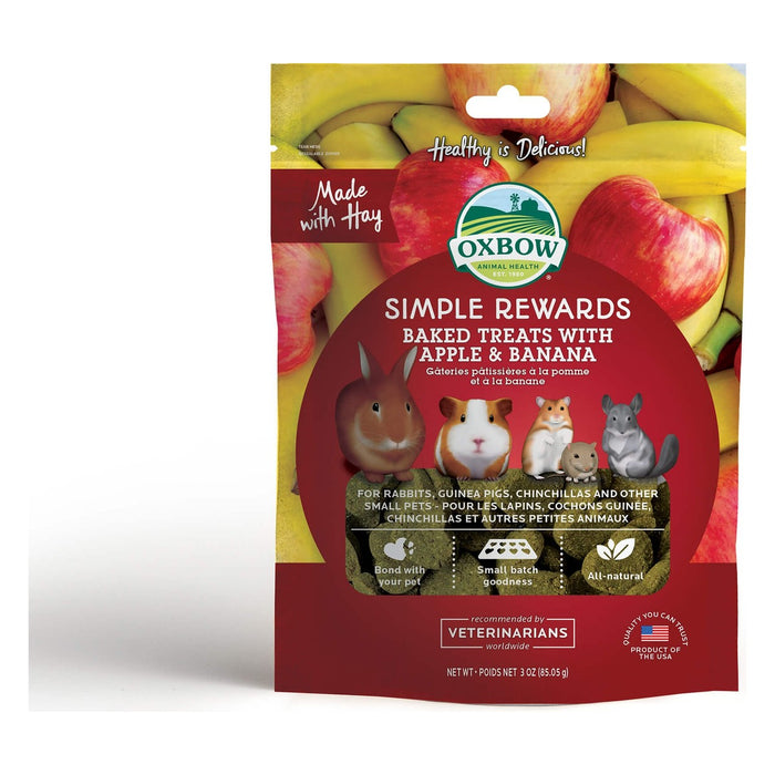Oxbow Simple Rewards Biscoitos no Forno 85 g – Maçã e Banana