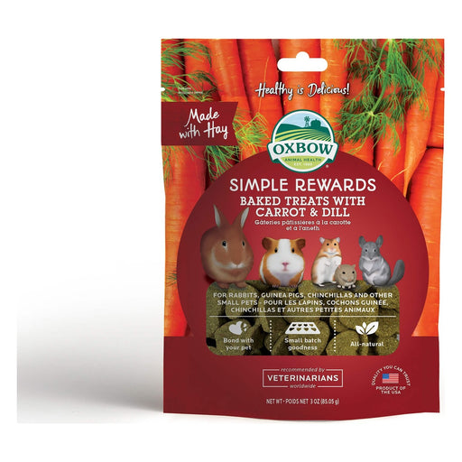 Oxbow Simple Rewards Biscoitos no Forno 85 g – Cenoura e Endro