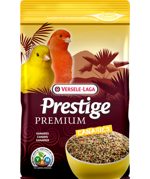 Prestige Premium Canaries – mistura de sementes para canários, 800 g – embalagem