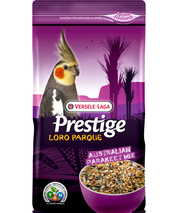 Prestige Premium Loro Parque Australian Parakeet Mix – mistura para periquitos australianos, 1 kg – embalagem