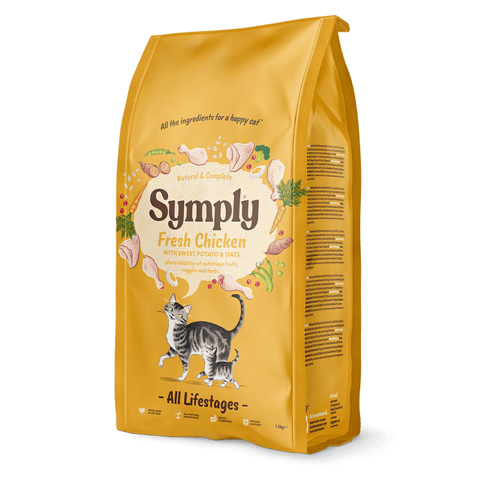 Symply Frango fresco – Ração seca para gatos em todas as fases da vida – embalagem