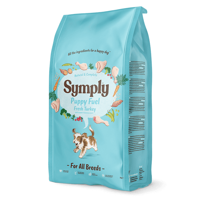 Symply Puppy Fuel – Peru fresco – Ração seca para cachorros – embalagem