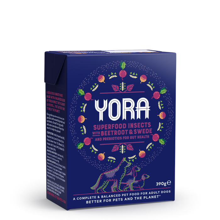 Yora Patê de inseto com beterraba e couve-nabo – Patê para cães adultos – embalagem