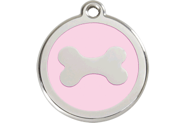 Placas / medalhas de Identificação - ENAMEL rosa claro