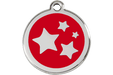 Placas / medalhas de Identificação - ENAMEL Vermelho - PETTER