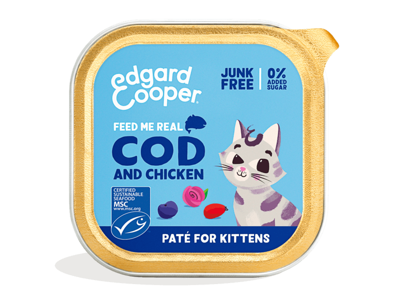Edgard Cooper Cod & Chicken wet food kitten 85gr