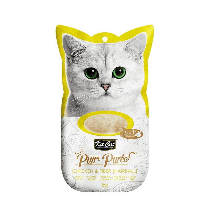 Kit Cat Purr Puree Chicken & Fiber (Hairball) - PETTER