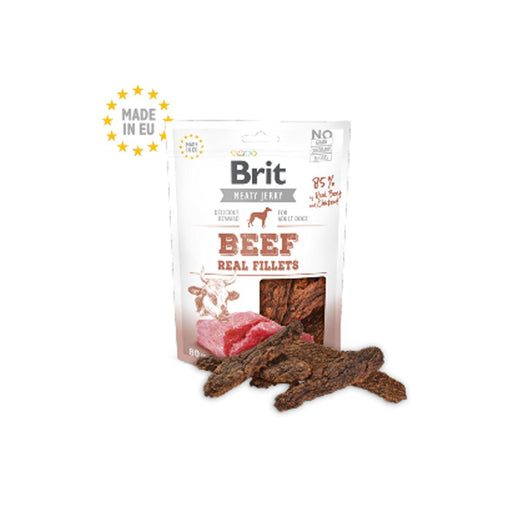 Brit Dog Jerky Snack Beef Fillets 80 g - PETTER