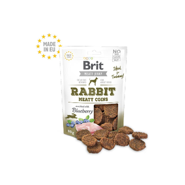 Brit Dog Jerky Snack Rabbit Meaty coins 80 g