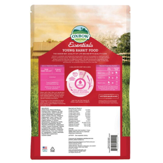 Oxbow essentials young rabbit food (Mais opções disponíveis) - PETTER